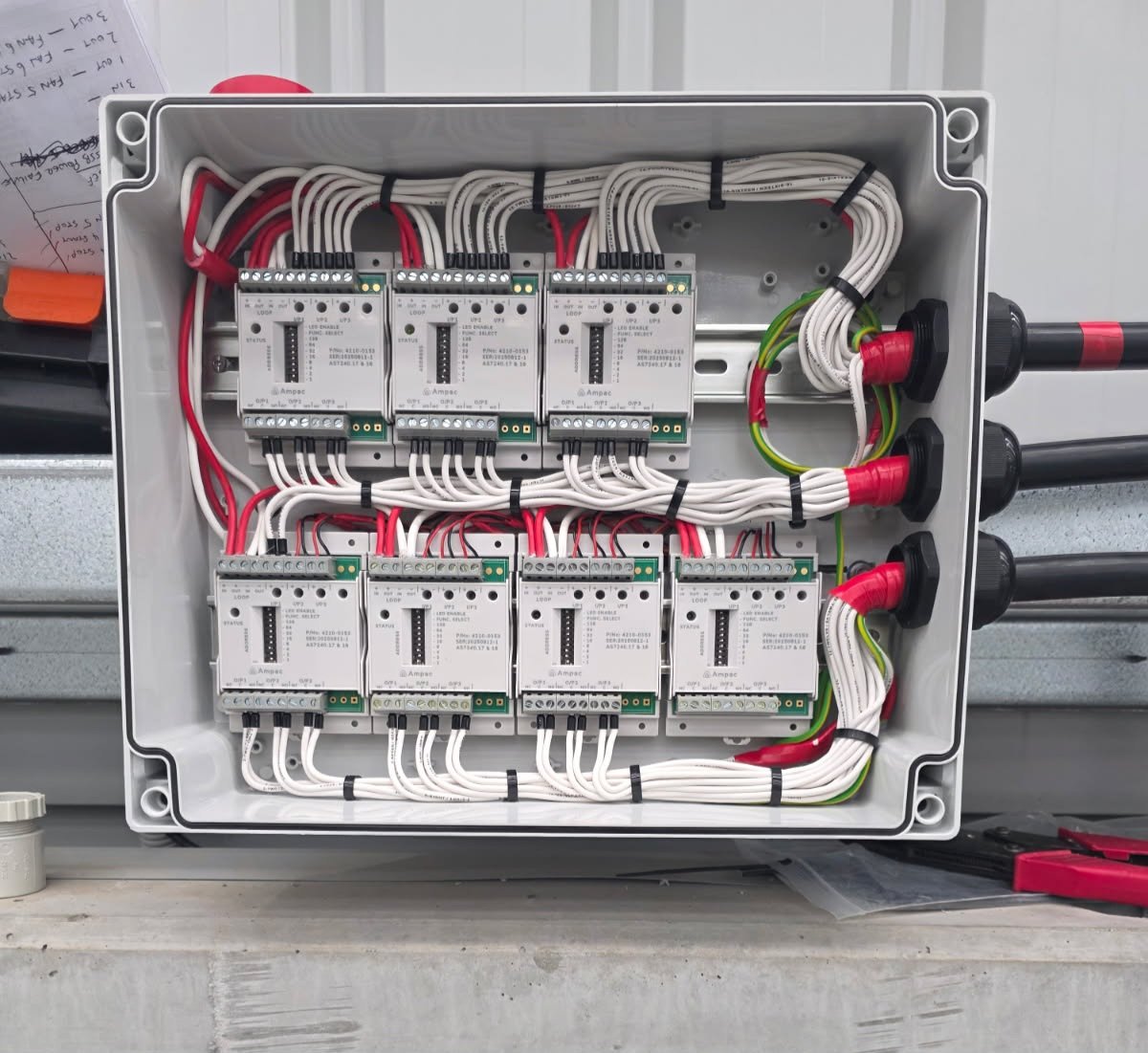 Electrical control panel wiring completed by Safe QLD electrical contractors